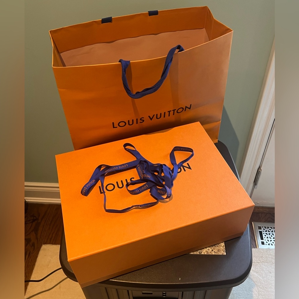 Louis Vuitton Authentic Orange Box and Bag